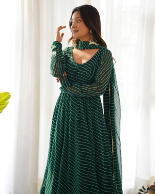 PARV ENTERPRISE Anarkali Gown(Green)