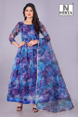 NIRYA FASHION Anarkali Gown(Red)