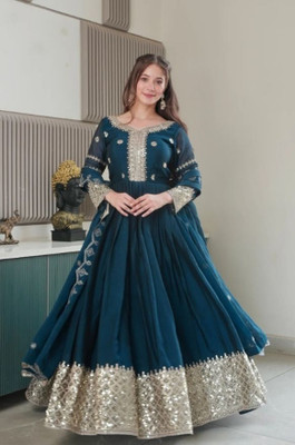 TILKI Straight Gown(Blue)