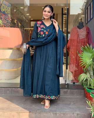 RK Creation Anarkali Gown(Blue)