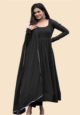 A To Z Cart Flared/A-line Gown(Black)