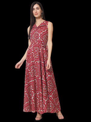 Rudraaksha Anarkali Gown(Red)
