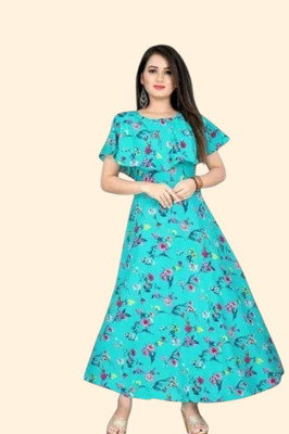 Db Fashion Rr Flared/A-line Gown(Light Blue)