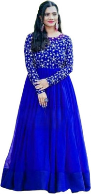 DURADERO Flared/A-line Gown(Dark Blue)