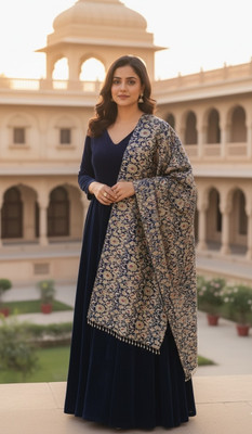 Aryans Design Anarkali Gown(Blue)