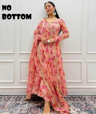 TheShivCreation Anarkali Gown(Orange)
