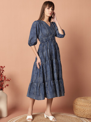 Raiyani Fashion Flared/A-line Gown(Blue)