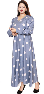 ladik way Flared/A-line Gown(Grey)