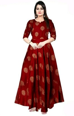 SRG Collection Anarkali Gown(Maroon)