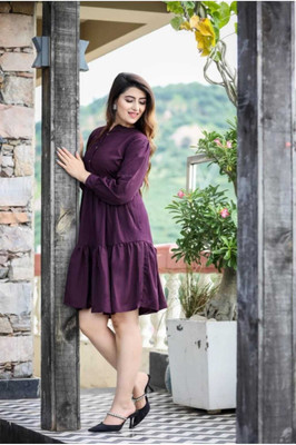 Hawkthestock Flared/A-line Gown(Purple)