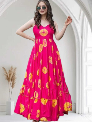 DHARMA ENTERPRISE Anarkali Gown(Multicolor)