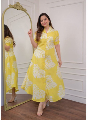 SCAM JOD Anarkali Gown(Yellow)