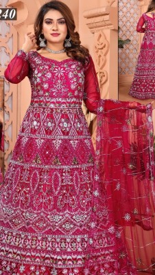 Alisha Creation Anarkali Gown(Red)