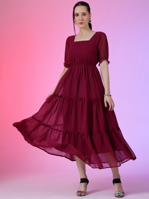 Classi Fashion Flared/A-line Gown(Purple)