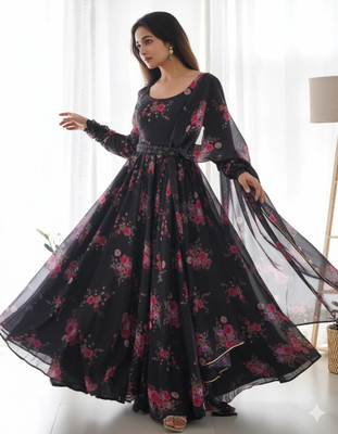 TISVARA Anarkali Gown(Black)