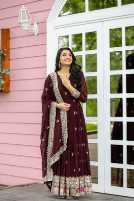 Aaharya Anarkali Gown(Maroon)