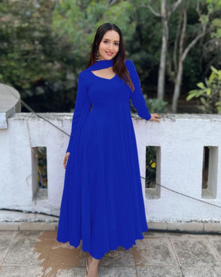 RCI ENTERPRISE Anarkali Gown(Blue)