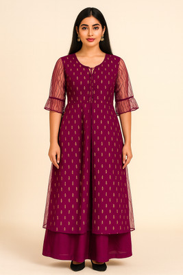 melio Flared/A-line Gown(Purple)