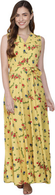 Rudraaksha Anarkali Gown(Yellow)