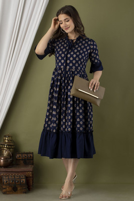 VASANT APPAREL Anarkali Gown(Blue)