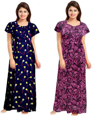 Radha Rani Crafts Creation Flared/A-line Gown(Blue)