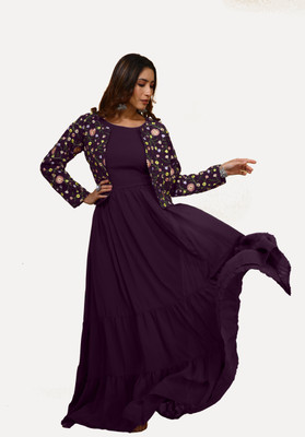 SANCIA Flared/A-line Gown(Purple)