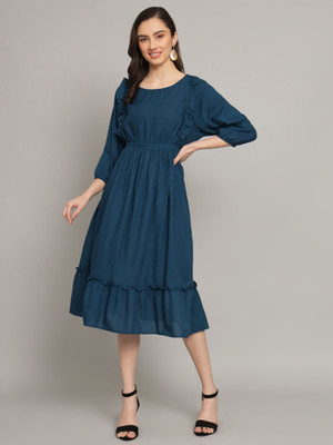 Raiyani Fashion Flared/A-line Gown(Blue)