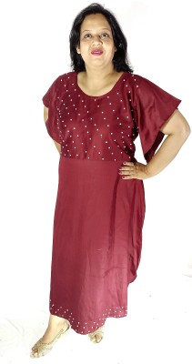 Garima Fashion Flared/A-line Gown(Maroon)