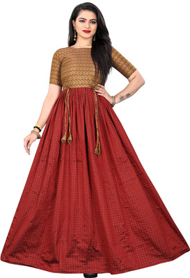 Thapnath Anarkali Gown(Maroon)