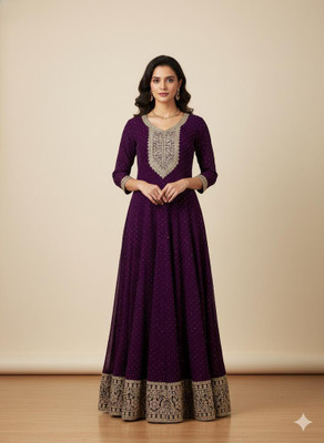 pinklaady Anarkali Gown(Blue)