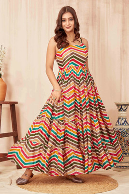 HouseOfCommon Flared/A-line Gown(Multicolor)