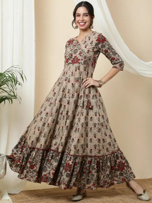 Ethrivaa Flared/A-line Gown(Multicolor)