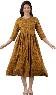 pro wear Anarkali Gown(Yellow)