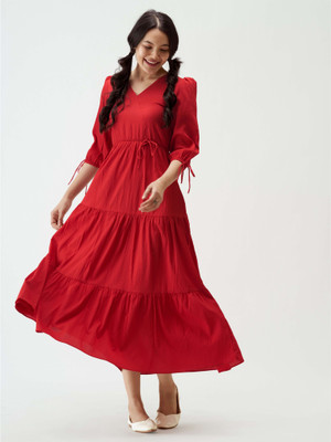 AASK Flared/A-line Gown(Red)