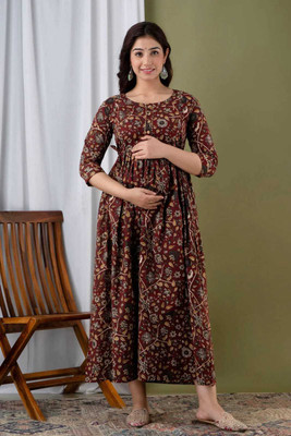 JSN FASHION Flared/A-line Gown(Maroon)