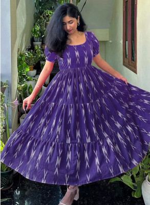 ridhi Straight Gown(Blue)