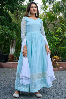 Kedar Fab Anarkali Gown(Blue)