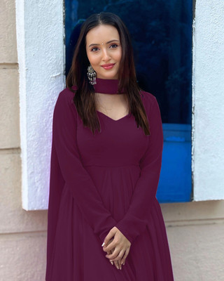 A A ITALIA Anarkali Gown(Maroon)