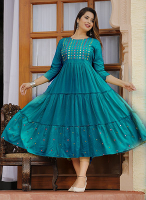CTMTEX Flared/A-line Gown(Green)
