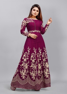 Aika Anarkali Gown(Purple, Gold)