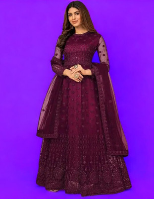 bhurkhiya Anarkali Gown(Purple)