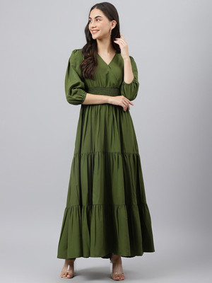 Femvy Anarkali Gown(Light Green)