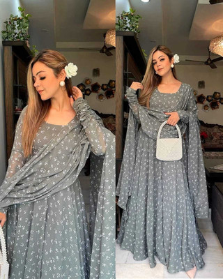 Excessive Anarkali Gown(Grey)