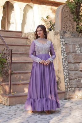 Starly Anarkali Gown(Purple)
