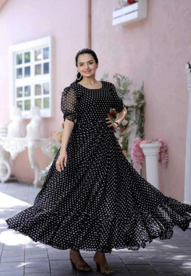 D'CART Anarkali Gown(Black)