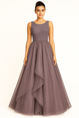 tilism Flared/A-line Gown(Grey)