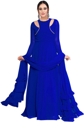 DURADERO Anarkali Gown(Dark Blue)