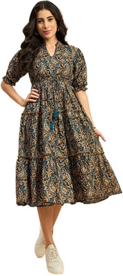 IndraStyle Flared/A-line Gown(Black)