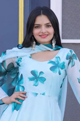 HouseOfCommon Flared/A-line Gown(Light Blue)