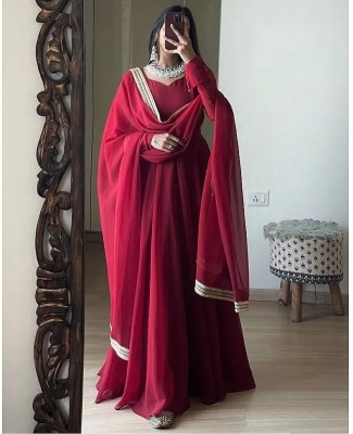 FINIVOIR Anarkali Gown(Red)